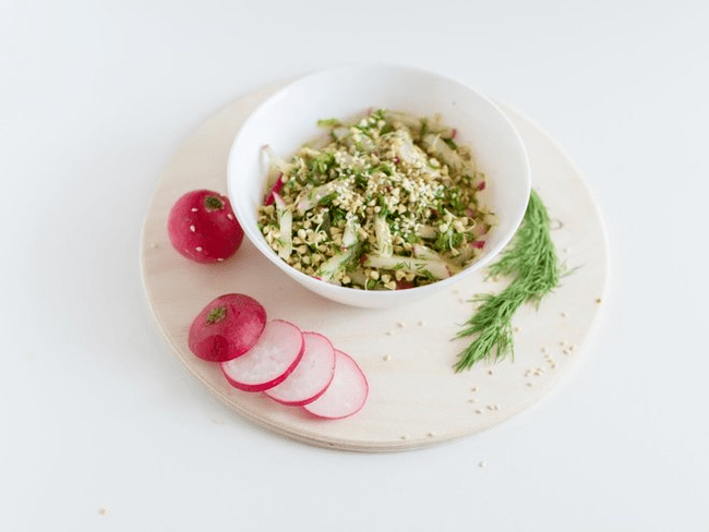 buckwheat ជាមួយបន្លែ